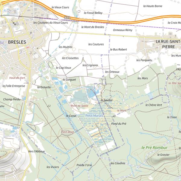 Plan cartographique de Étang de Bresles