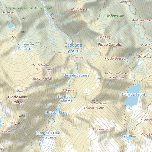 Plan cartographique de Étang de Cabanas