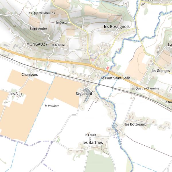 Plan cartographique de Étang de Cangrand