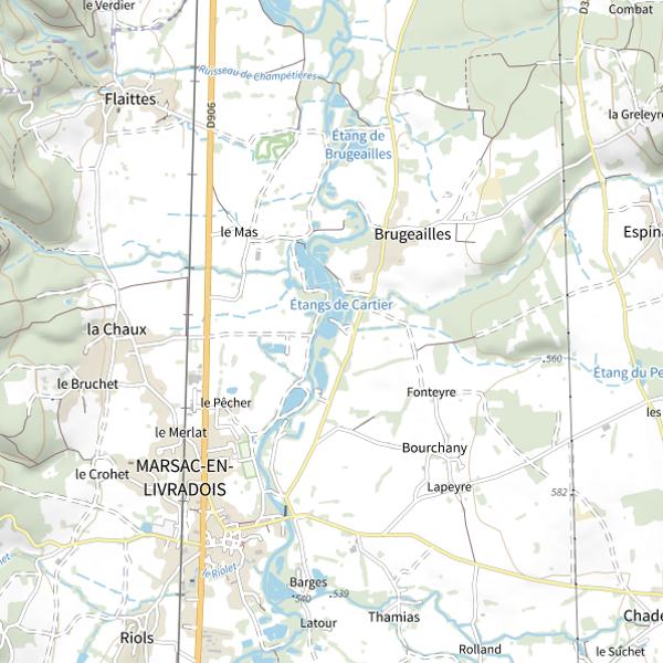 Plan cartographique de Étang de Cartier