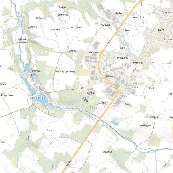 Plan cartographique de Étang de Cazalis