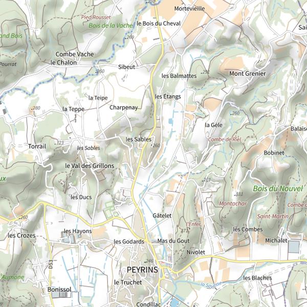 Plan cartographique de Étang de Chaleyre