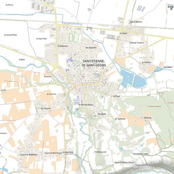 Plan cartographique de Étang de Chanclau