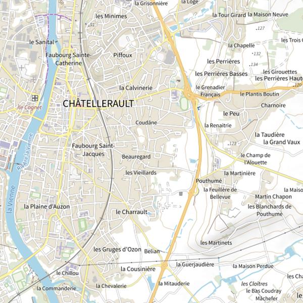 Plan cartographique de Étang de Charlet