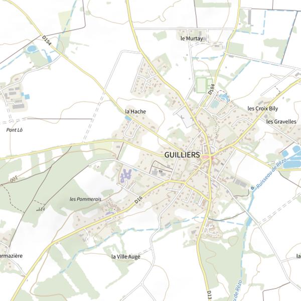 Plan cartographique de Étang de Château Tro