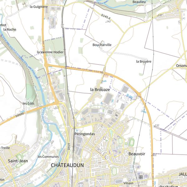 Plan cartographique de Étang de Chateaudun