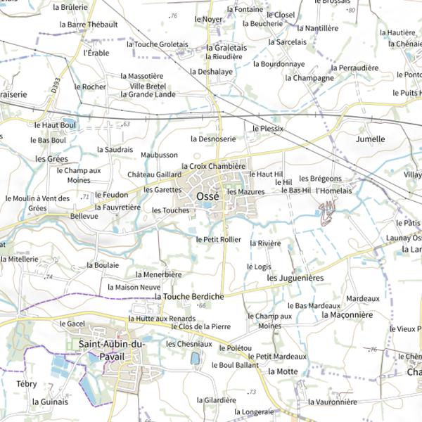 Plan cartographique de Étang de Chateaugiron