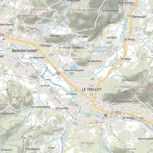 Plan cartographique de Étang de Chaume