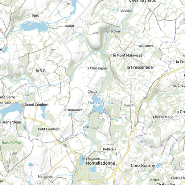 Plan cartographique de Étang de Chaux
