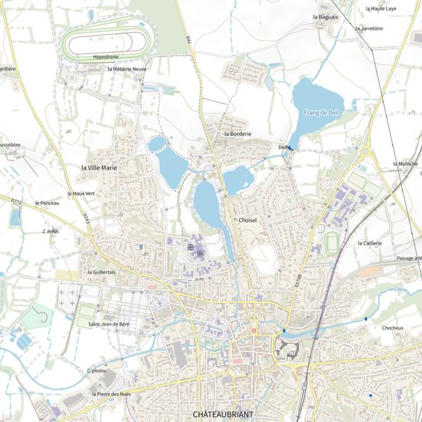 Plan cartographique de Étang de Choisel