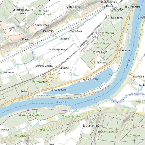 Plan cartographique de Étang de Chouzy-sur-Cisse