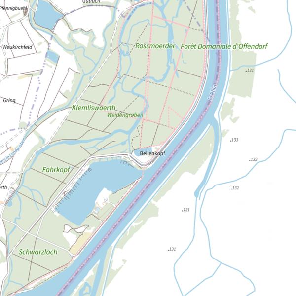 Plan cartographique de Étang de concours du Beilenkopf