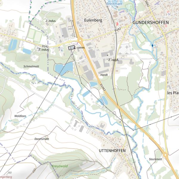 Plan cartographique de Étang de concours