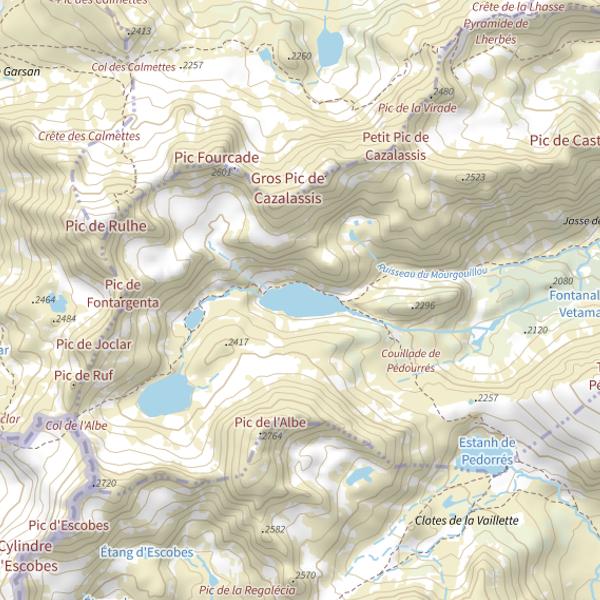 Plan cartographique de Étang de Couart