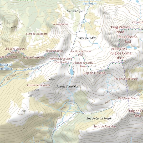 Plan cartographique de Étang de Coume d'Or