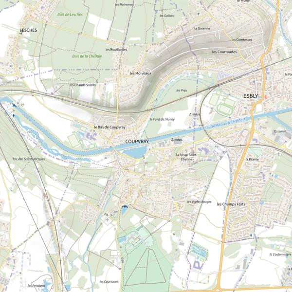 Plan cartographique de Étang de Coupvray (N26)