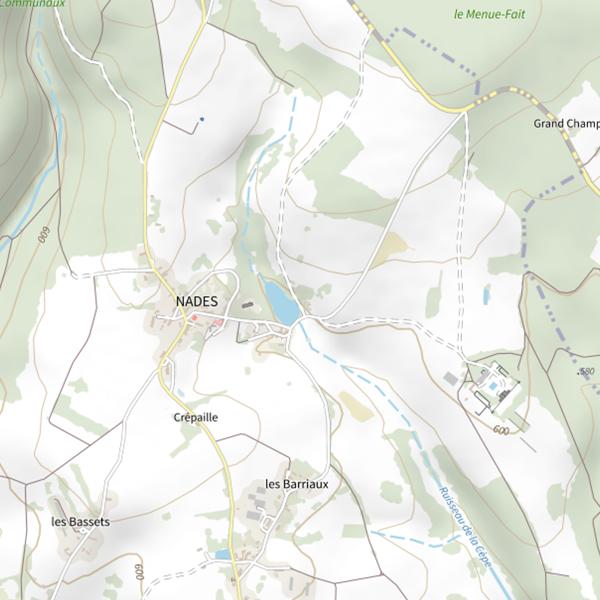 Plan cartographique de Étang de Dueme