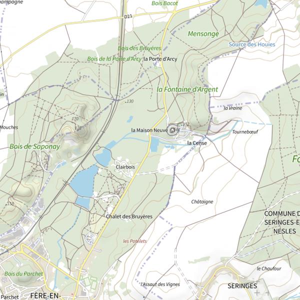 Plan cartographique de Étang de Fere en tardenois