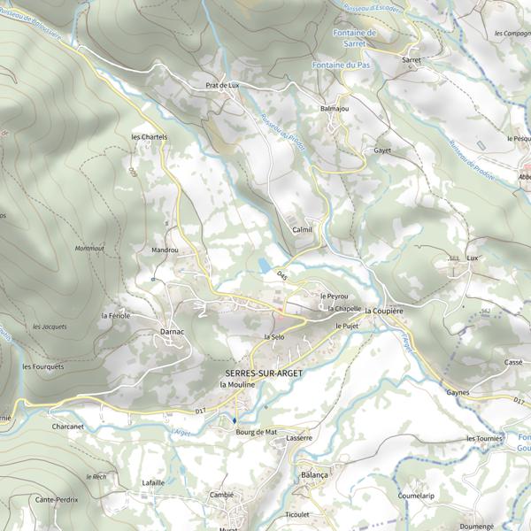 Plan cartographique de Étang de Ferranes