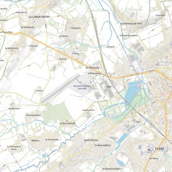 Plan cartographique de Étang de Flers