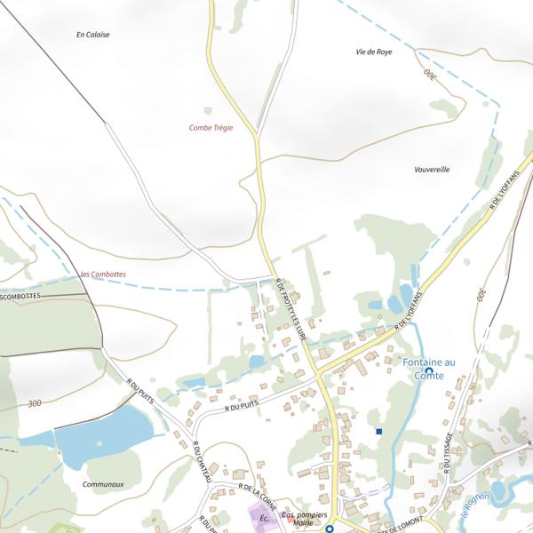 Plan cartographique de Étang de Frotey les Lure