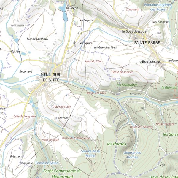 Plan cartographique de Étang de Gallois
