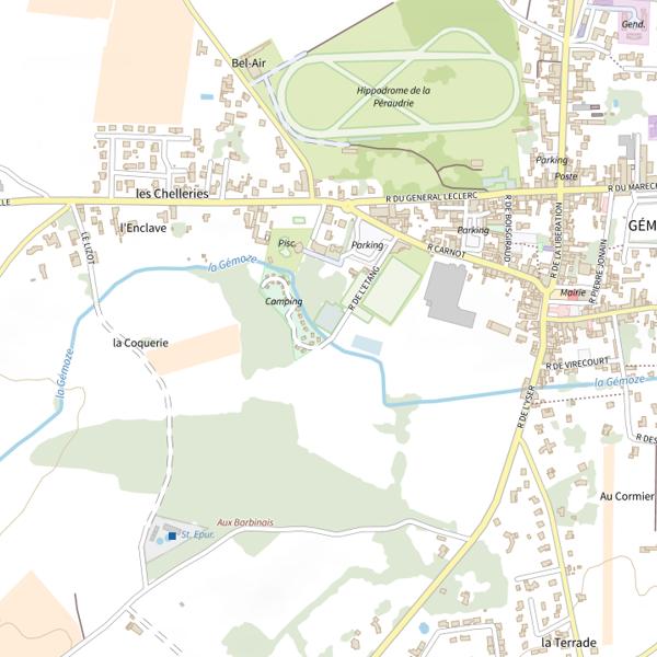 Plan cartographique de Étang de Gémozac