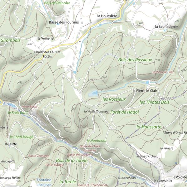 Plan cartographique de Étang de Genaufaing