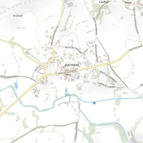 Plan cartographique de Étang de Goutrens
