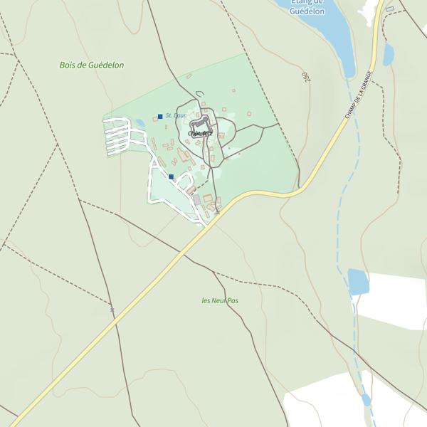 Plan cartographique de Étang de Guedelon