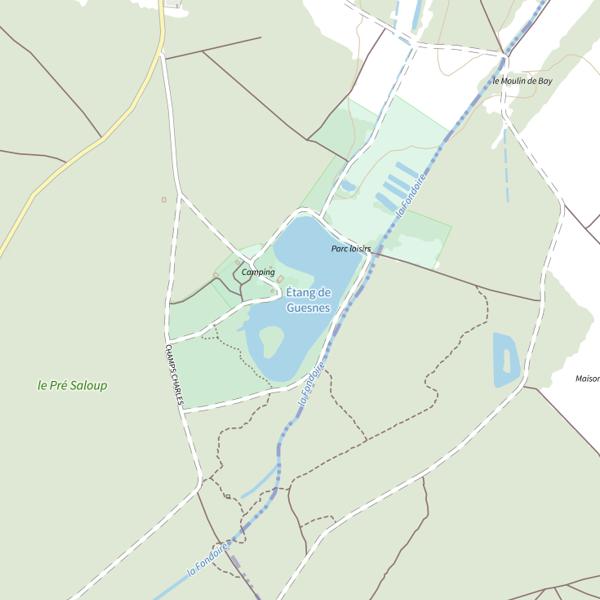 Plan cartographique de Étang de Guesnes