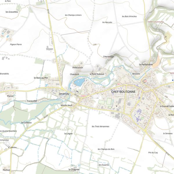 Plan cartographique de Étang de Javarzay