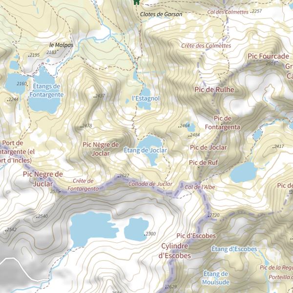 Plan cartographique de Étang de Joclar