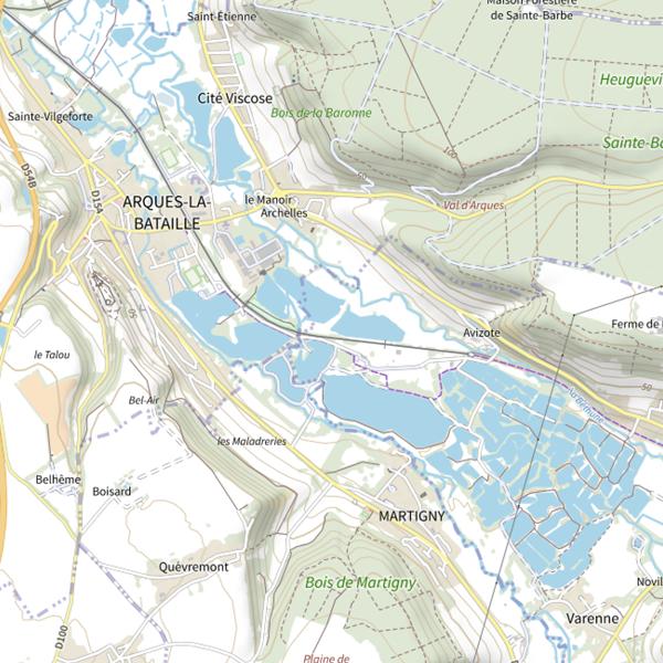 Plan cartographique de Étang de l'