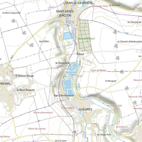 Plan cartographique de Étang de la Balastière