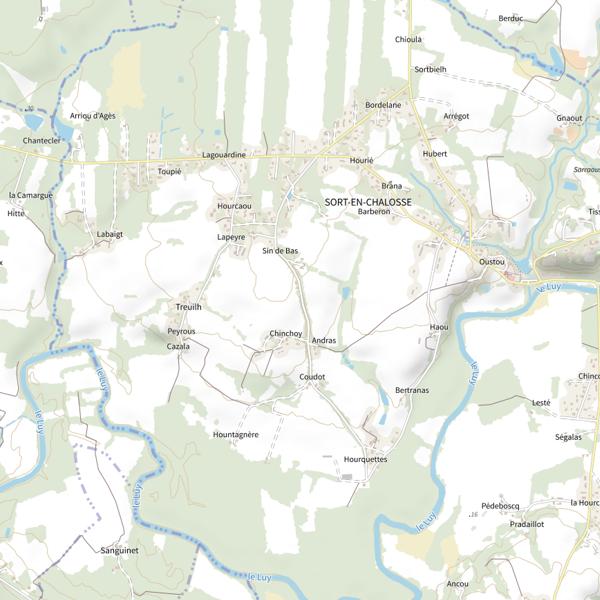 Plan cartographique de Étang de la Banère