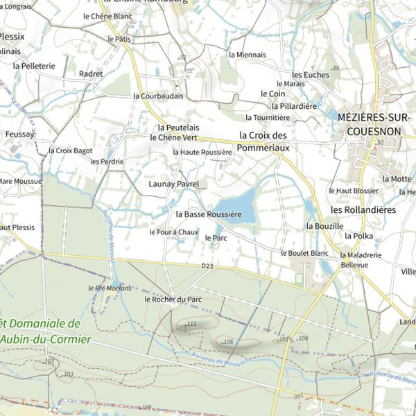 Plan cartographique de Étang de la Basse Roussière