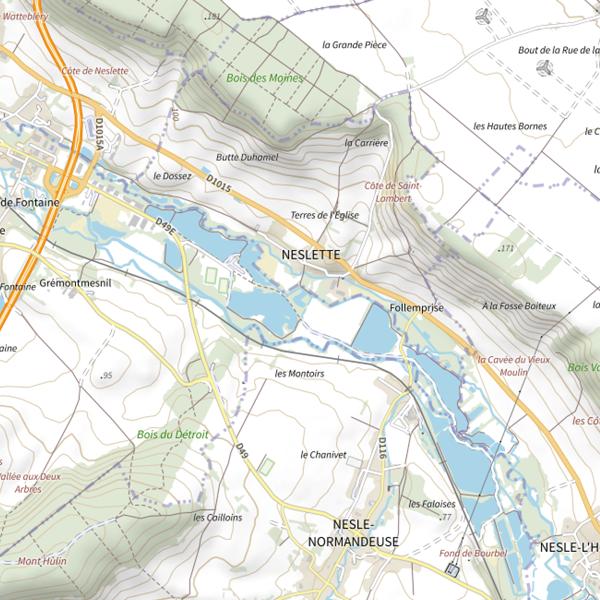 Plan cartographique de Étang de la bécassine