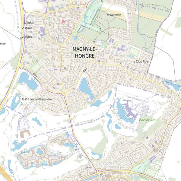 Plan cartographique de Étang de la Boiserie