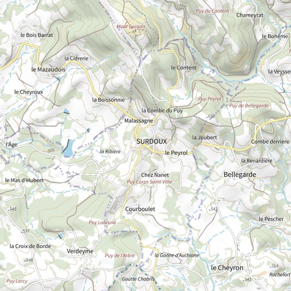 Plan cartographique de Étang De La Boissonie