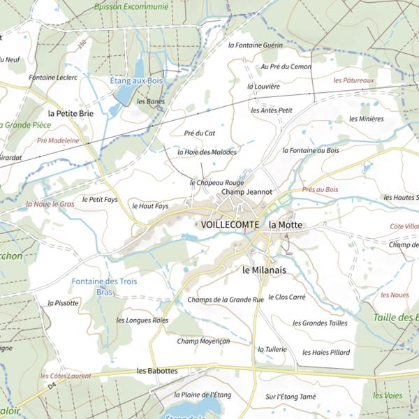 Plan cartographique de Étang de la Boulaye