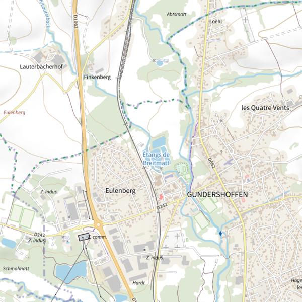 Plan cartographique de Étang de la Breitmatt