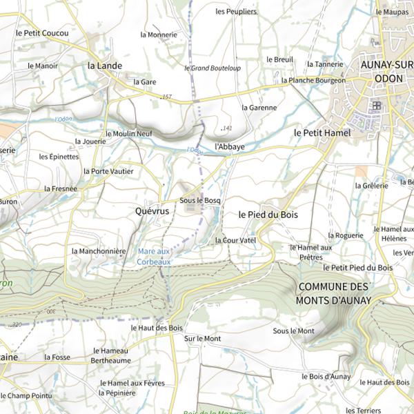 Plan cartographique de Étang de la Butte Valsoux