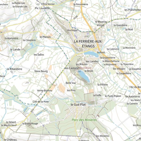 Plan cartographique de Étang de la Carpière (La Ferrière-aux-Étangs)