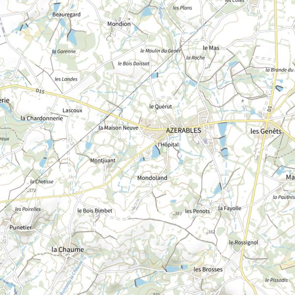 Plan cartographique de Étang de la Chaume