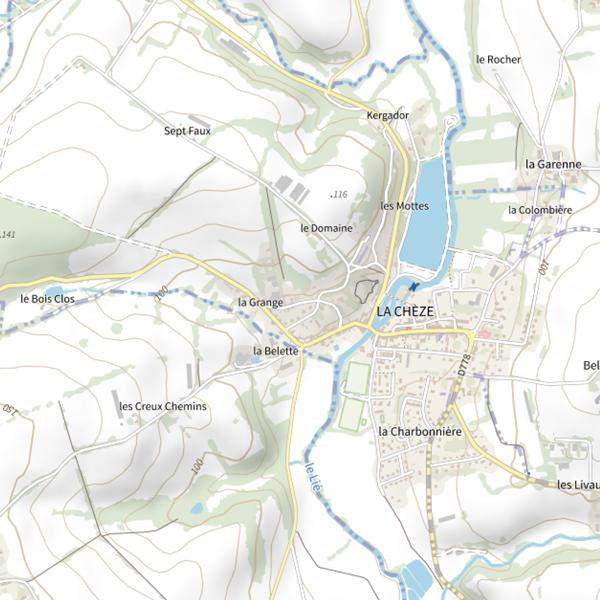 Plan cartographique de Étang de la Chèze