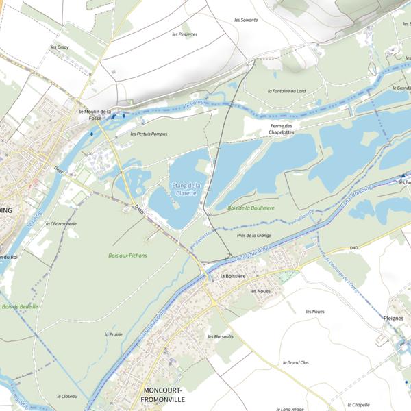 Plan cartographique de Étang de la Clarette n°2 (7,17ha)
