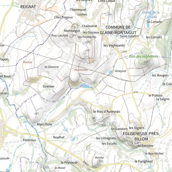 Plan cartographique de Étang de la Croix Percée