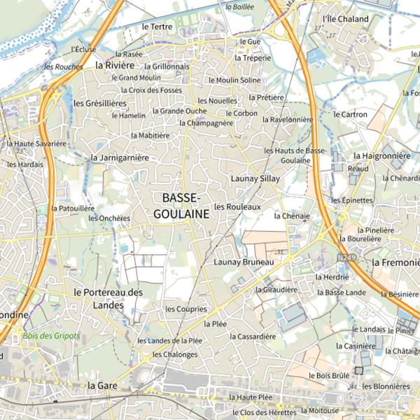 Plan cartographique de Étang de la croix rouge