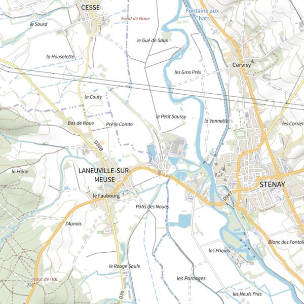 Plan cartographique de Étang de la Dodanne